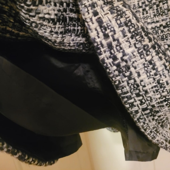Axcess Liz Claiborne women's skirt tweed cotton blend lined Black/white 16 - Picture 3 of 9